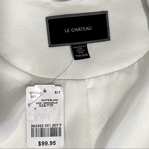 NWT Le Chateau Ivory Faux Leather Jacket 🌟HOST PICK - Picture 12 of 16